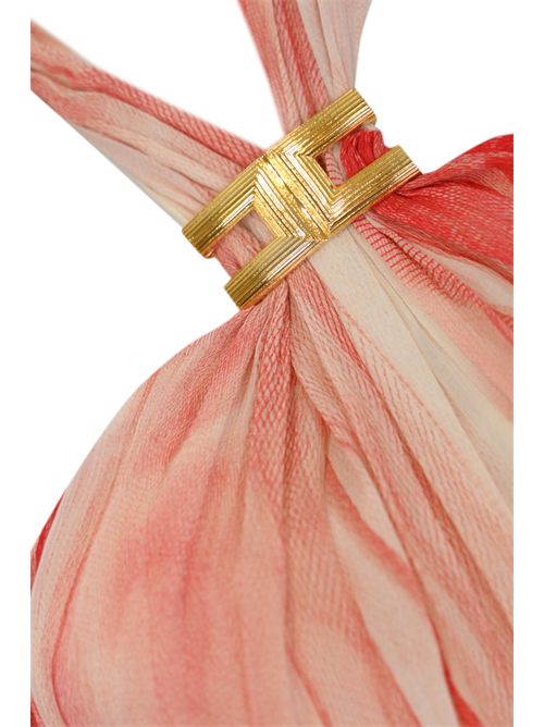 Abito lungo Red Carpet con stampa tulle in viscosa Elisabetta Franchi | ABR4752E2CP9